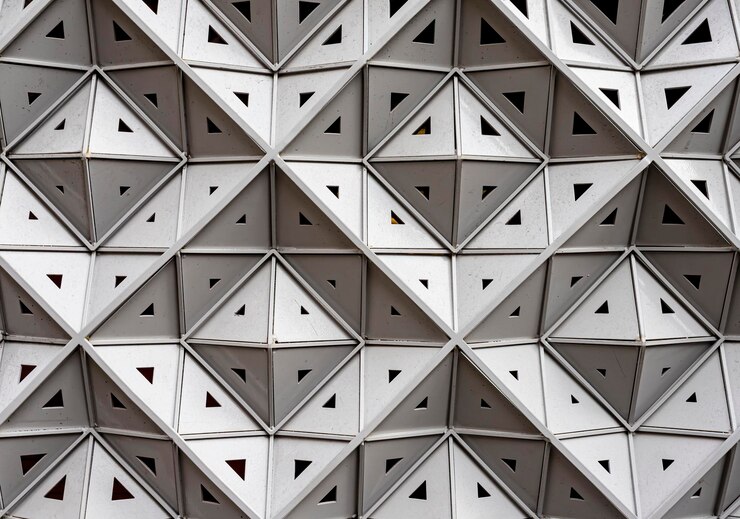 Foto pared exterior decorativa de metal