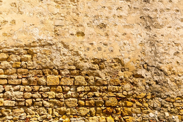 La pared del fondo del edificio antiguo