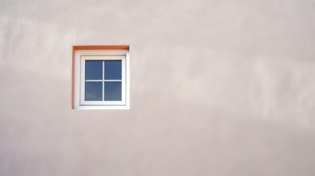 pared gris de la casa con una pequeña ventana