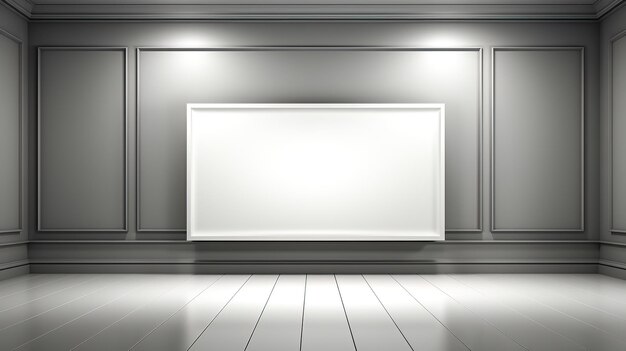 Foto pared gris en la plantilla de espacio vacío interior de la habitación para presentación