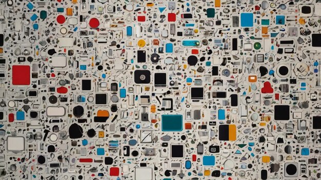 una pared de hardware informático por persona