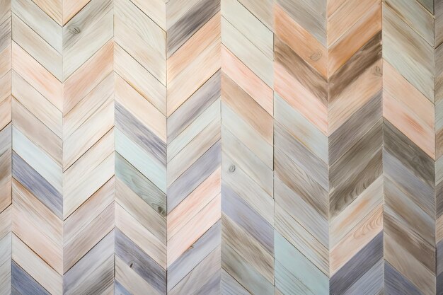 Pared hecha de madera con patrones de diferentes colores IA generativa