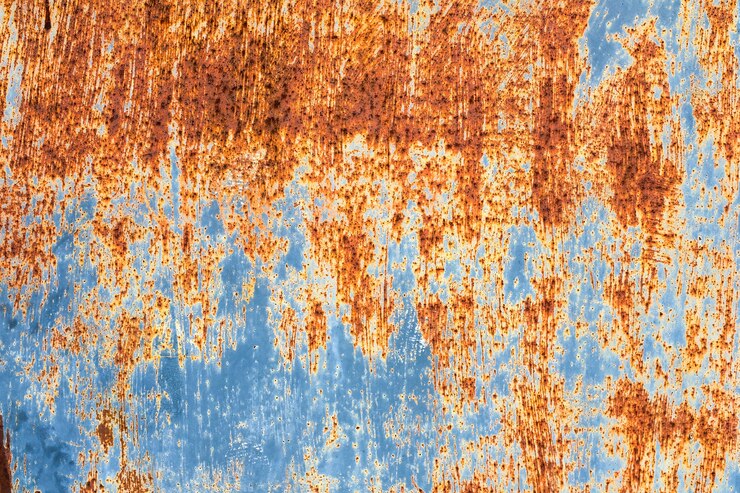 Foto pared de hierro con óxido. textura grunge. fondo para el diseñador. corrosión del metal