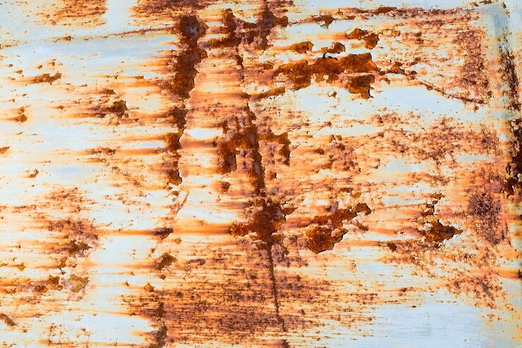 Foto pared de hierro con óxido. textura grunge. fondo para el diseñador. corrosión del metal