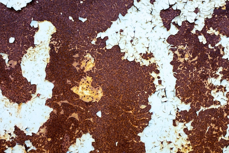 Foto pared de hierro con óxido. textura grunge. fondo para el diseñador. corrosión del metal