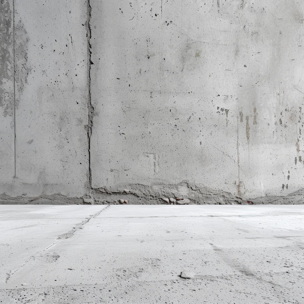 La pared de hormigón gris y el fondo de textura del suelo.