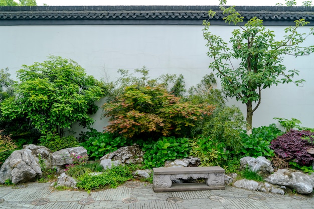 Pared de jardín chino clásico