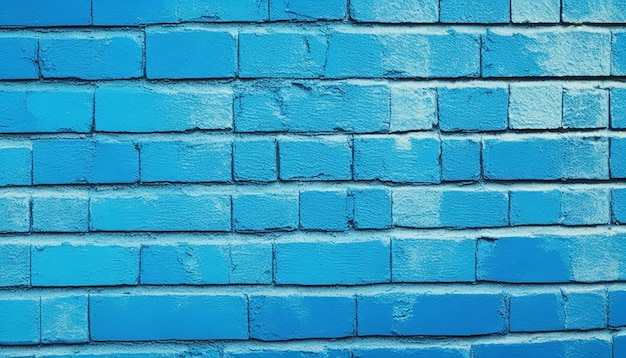 Una pared de ladrillo azul con una franja blanca que dice "azul"