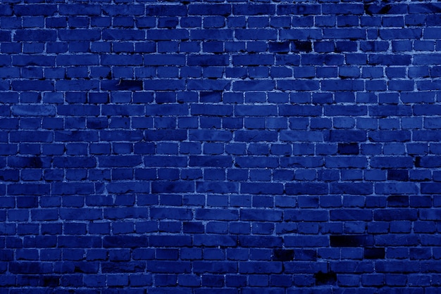 Pared de ladrillo azul