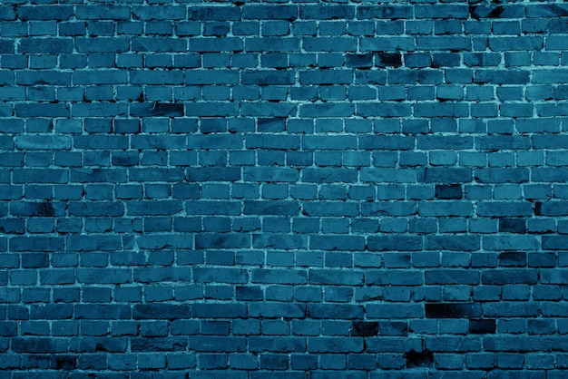 Pared de ladrillo azul