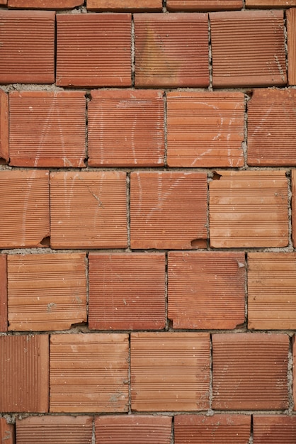 Pared de ladrillo de cerca y textura