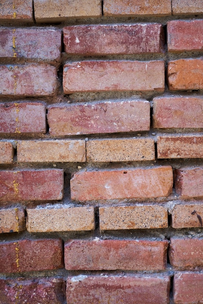 Pared de ladrillo de cerca y textura