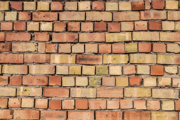 Pared de ladrillo Construcción de un edificio de ladrillo