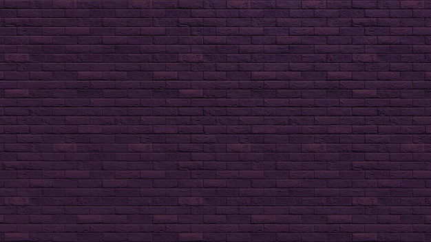 una pared de ladrillo con un fondo púrpura con un texto en ella