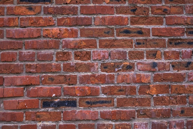 Pared de ladrillo de grunge manchado resistido, textura de fondo abstracto con patrón de estilo antiguo y sucio y vintage