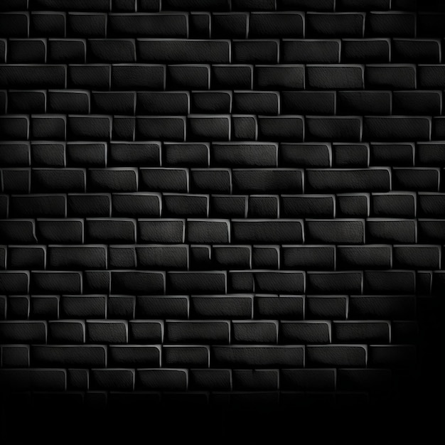 Pared de ladrillo negro con fondo negro