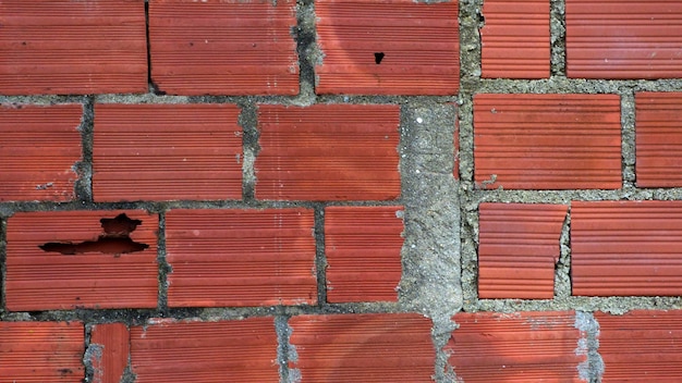 Pared de ladrillo con pared de ladrillo