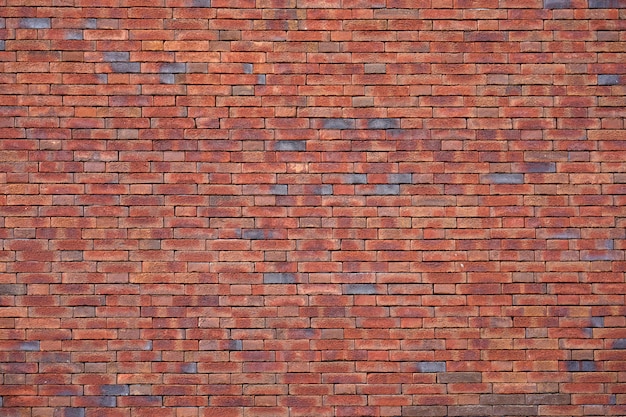 Pared de ladrillo rojo para fondo o textura. Fondo de textura de pared de ladrillo rojo viejo