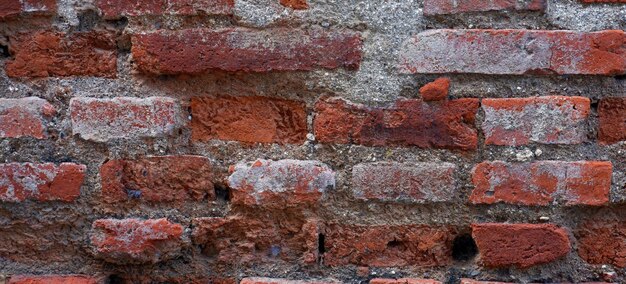 Pared de ladrillo rojo para el fondo