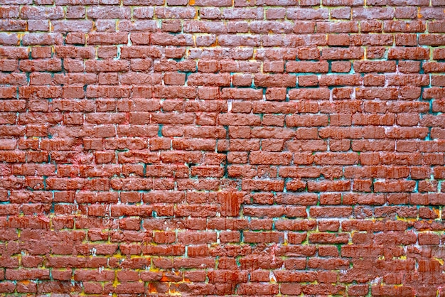 Pared de ladrillo rojo. Loft de diseño de interiores. Fondo arquitectónico