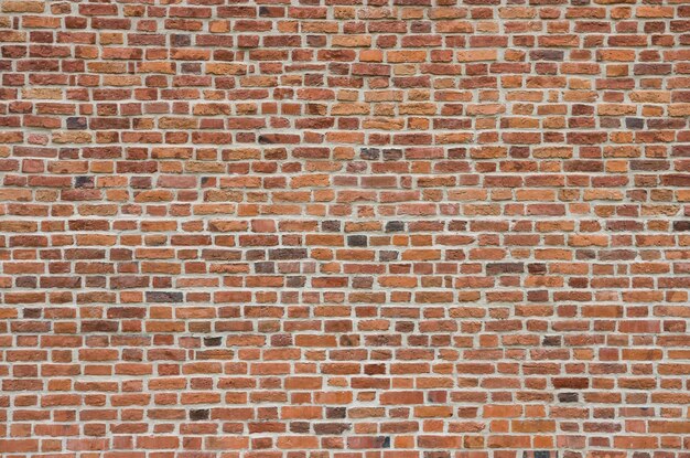 Pared de ladrillo rojo retro