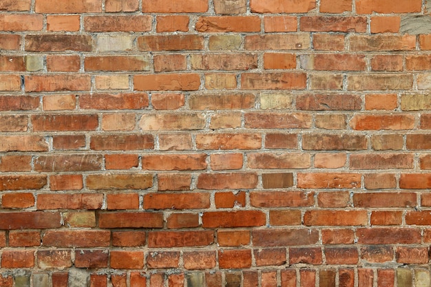 Pared de ladrillo rojo