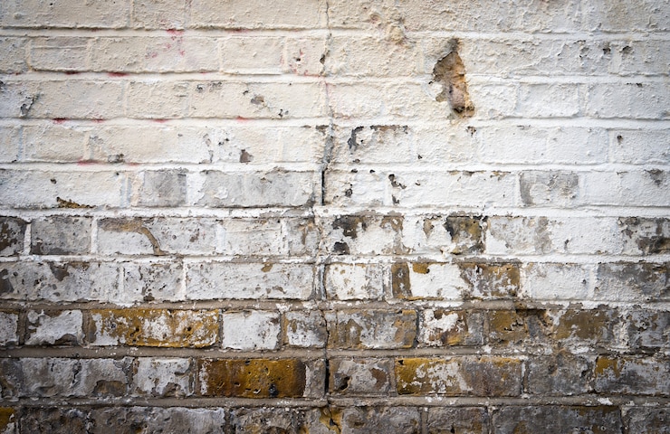 Foto pared de ladrillo sucio sucio rojo blanco y gris textura de fondo