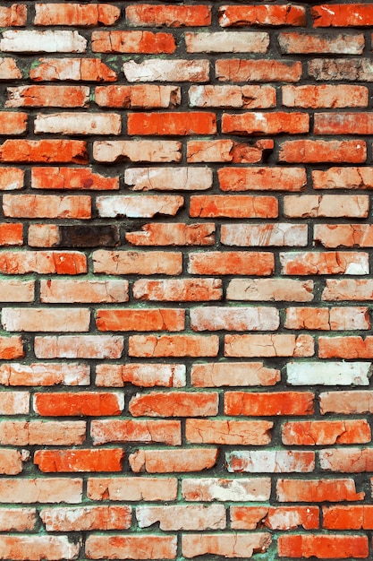 Pared de ladrillo de textura de fondo de ladrillo rojo viejo