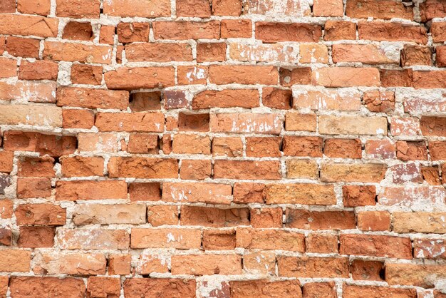 Pared con ladrillos de arcilla, formando mosaico de repetición