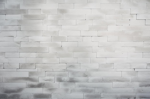 Foto una pared de ladrillos blancos con un ladrillo blanco que dice 