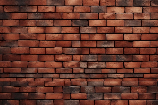 una pared de ladrillos de color rojo oscuro.