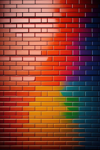 Pared de ladrillos de colores