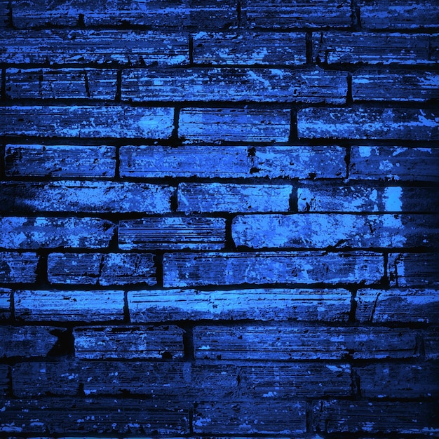 Foto pared de ladrillos de tonos azules