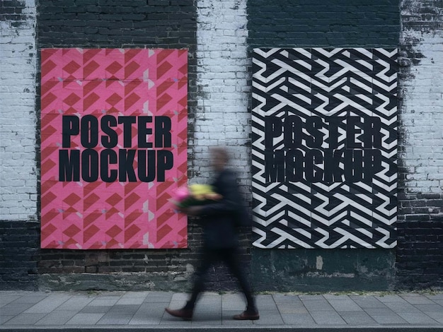 una pared con un letrero que dice "poster para quot post up quot"