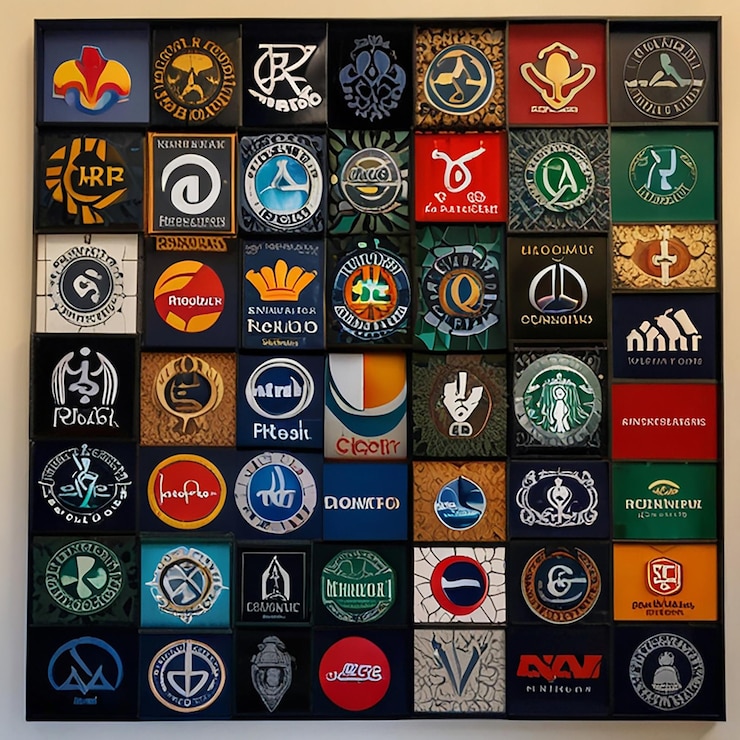 Foto una pared con el logotipo de la compañía