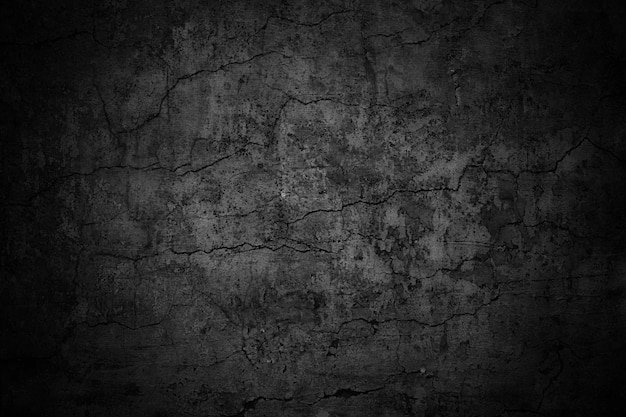 Pared lúgubre, textura de cemento negro de fondo oscuro