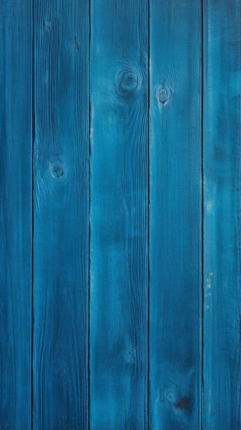 Foto pared de madera azul con algunos pequeños agujeros en el medio