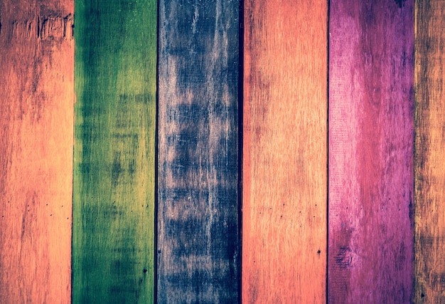 pared de madera de colores vintage