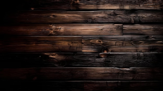 Una pared de madera con un fondo oscuro y un fondo oscuro con una luz.