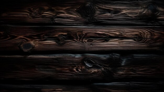 Una pared de madera con un fondo oscuro