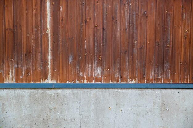 Pared de madera marrón vieja, textura detallada de la foto del fondo.