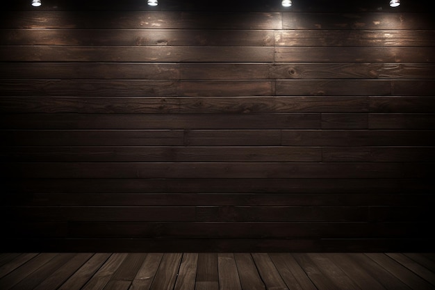 Pared de madera oscura