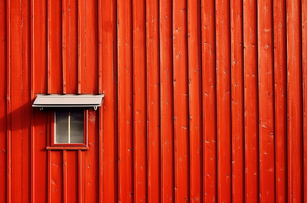 pared de madera pintada de rojo