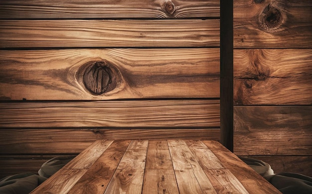 una pared de madera con una planta y una olla en ella