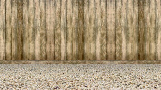 pared de madera y suelo de mármol