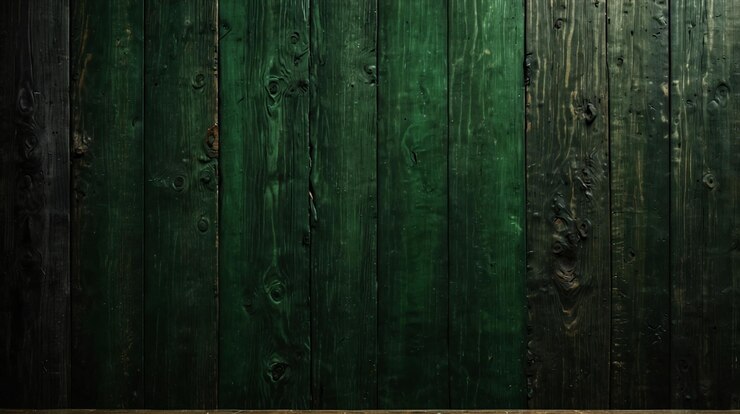 una pared de madera verde con un fondo verde con un telón de fondo verde