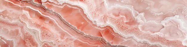 Foto una pared de mármol rosa y blanco con un patrón de onda