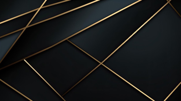 Una pared negra con un fondo negro con una banda de metal dorado.