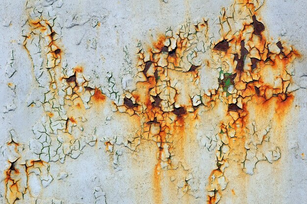 una pared oxidada con óxido y óxido en ella