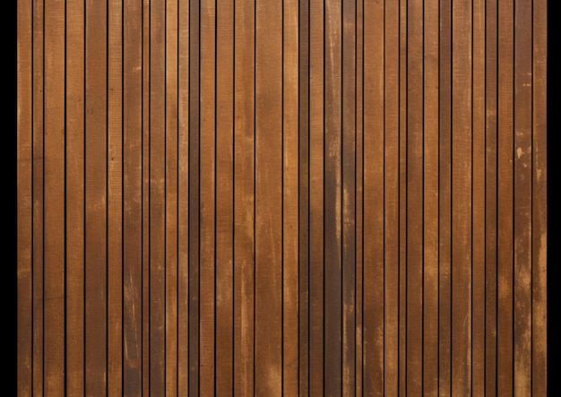 Foto pared con paneles de madera arrafada con un fondo negro generativo ai